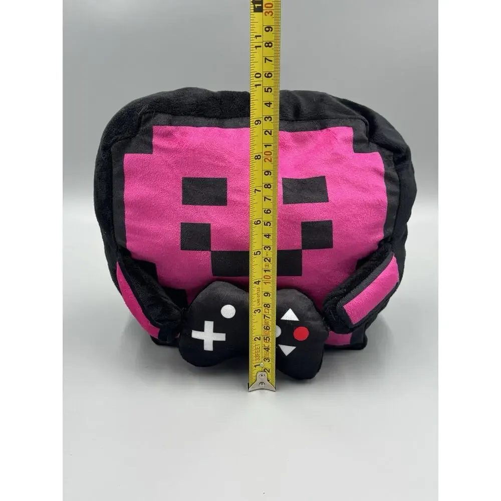 Pink Black Video Gamer Holding Controller Plush 10” Stuffed Toy BMI